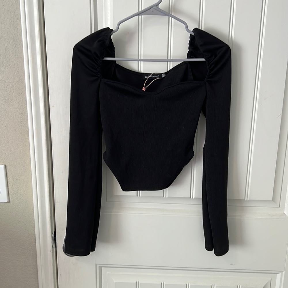 Long sleeve corset top